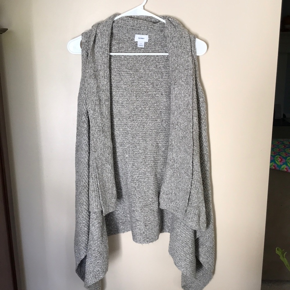 Grey sleeveless sweater vest